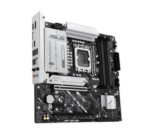Материнская плата ASUS PRIME B860M-A WIFI, LGA1851, B860, 4*DDR5, 4*SATA, 2*M.2, 2*USB 3.2, 4*USB 2.0, Type-C, 2*PCIx16, 1*PCIx1, 2*DP+HDMI, mATX; 90MB1JY0-M0EAY0