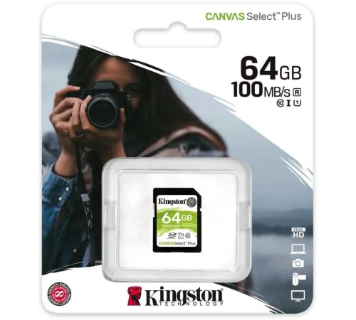Карта памяти Kingston 64GB SDXC Canvas Select Plus 100R C10 UHS-I U1 V10/ Kingston 64GB SDXC Canvas Select Plus 100R C10 UHS-I U1 V10 Карта памяти Kingston 64GB SDXC Canvas Select Plus 100R C10 UHS-I U1 V10/ Kingston 64GB SDXC Canvas Select Plus 100R C10 UHS-I U1 V10