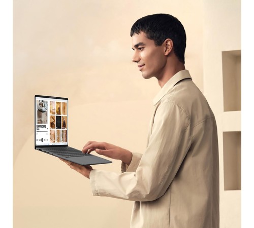 Ноутбук/ ASUS UX3407QA-QD267W 14"(1920x1200 OLED)/Qualcomm Snapdragon X X1-26-100(2.98Ghz)/16384Mb/512PCISSDGb/noDVD/Cam/BT/WiFi/70WHr/war 1y/0.98kg/Iceland Gray/Win11Home