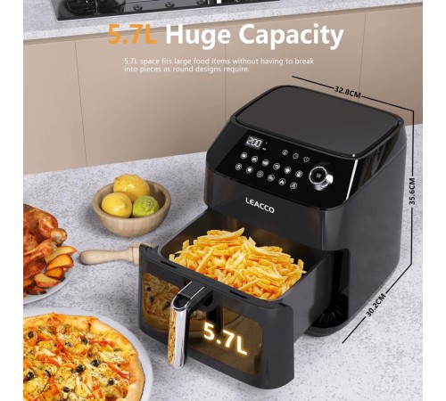 Аэрогриль LEACCO AF060 Air Fryer Black