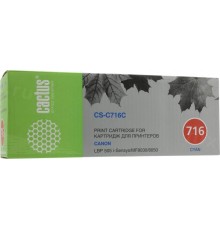 -/ Картридж лазерный Cactus CS-C716C 716 C голубой (1500стр.) для Canon i-Sensys MF8030/MF8030cn/MF8050