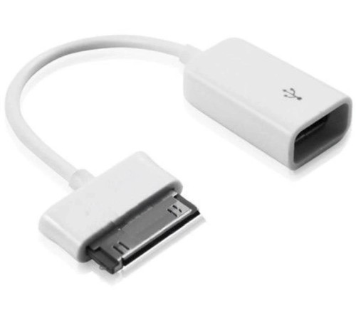 GCR Адаптер переходник-гибкий OTG USB 2.0 для Samsung Galaxy, M/F, белый, Premium , пакет, белый, GC-GTC02-W