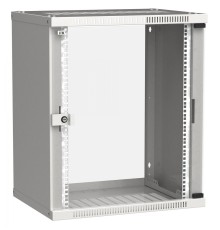 Шкаф LINEA WE 15U 600x450мм дверь стекло серый