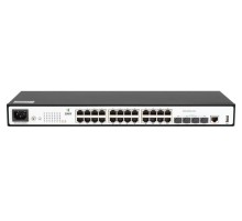 Коммутатор SNR Управляемый коммутатор уровня 2, 24 порта 10/100/1000Base-T, 4 порта 1/10G SFP+