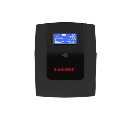 Линейно-интерактивный ИБП ДКС серии Info LCD, 1200 ВА/720 Вт, 1/1, 4xIEC C13, USB + RJ45, LCD, 2x7Aч Линейно-интерактивный ИБП ДКС серии Info LCD, 1200 ВА/720 Вт, 1/1, 4xIEC C13, USB + RJ45, LCD, 2x7Aч
