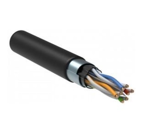 ITK Каб. в. п. F/UTP, кат. 6 4x2х23AWG solid LSZH 305м чер.