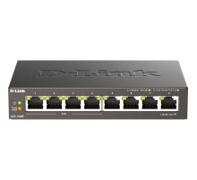 Коммутатор/ DGS-1008P/F1A Unmanaged Switch 8x1000Base-T (4x1000Base-T PoE), PoE Budget 80W, metal case