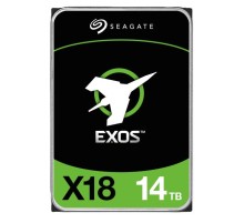 Жесткий диск Seagate Exos X18 HDD 3.5" SATA 14Tb, Exos X18, 7200 rpm, 256Mb buffer, 512e/4kn, CMR, ST14000NM000J, 1 year
