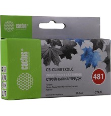 -/ Картридж струйный Cactus CS-CLI481XXLC голубой (12мл) для Canon Pixma TR7540/TR8540/TS6140/TS8140