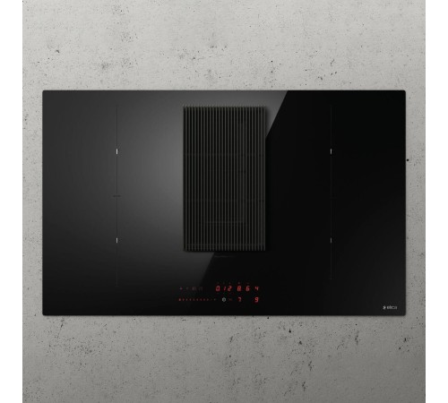 Встраиваемые индукционные панели ELICA/ Индукционная, NIKOLATESLA.Панель+вытяжка, стеклокерамика, индукционная, 83см, сенсорное управление , 83 см, BRIDGE ZONES , черный