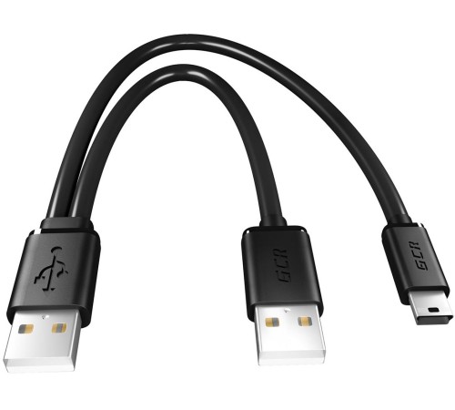 Greenconnect Кабель 0.5m USB 2.0, AM + mini 5P/AM, Y-образный, черный, 28/28 AWG Greenconnect Кабель 0.5m USB 2.0, AM + mini 5P/AM, Y-образный, черный, 28/28 AWG