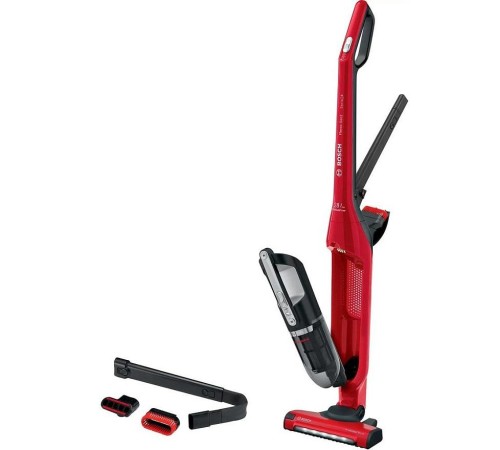 Пылесос Bosch/ Пылесос Bosch, безмешковый, вертикальный, емкость пылесборника 0.4 л, сухая уборка, цвет красный