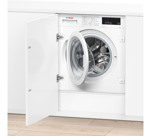Встраиваемая стиральная машина BOSCH 60x55.5x85см, фронтальная загрузка, объем загрузки белья 7кг, 1200 об/мин