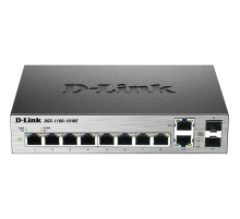 Коммутатор/ DGS-1100-10/ME Managed L2 Metro Ethernet Switch 8х1000Base-T, 2хCombo 1000Base-T/SFP, Surge 6KV, CLI