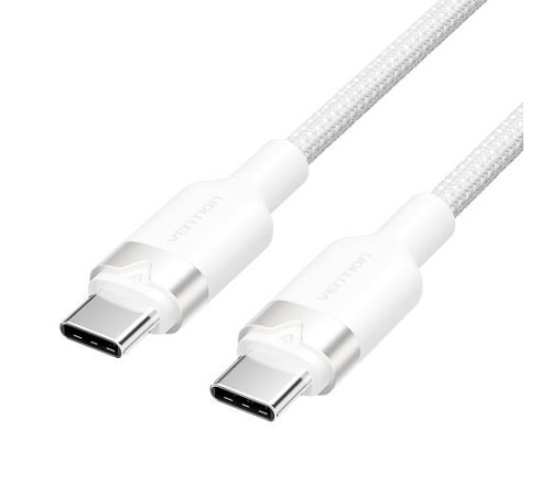 Кабель Vention USB 2.0 CM/CM - 1м. Белый 3А PD60W