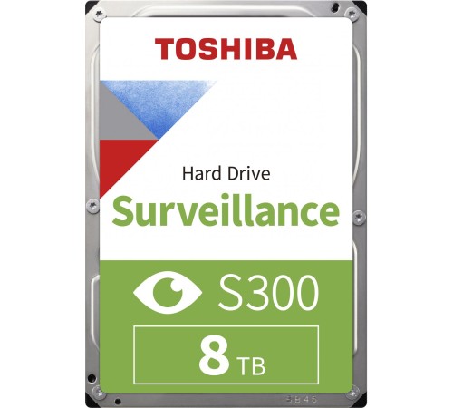Жесткий диск/ HDD Toshiba SATA3 8Tb Surveillance S300 7200  256Mb 1 year warranty (replacement WD82PURZ, WD84PURZ)