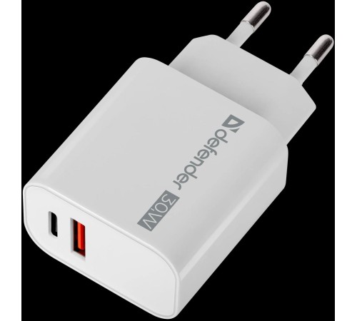 Defender Сетевое ЗУ UPA-130 USB-C/PD30W+USB-A/QC3.0
