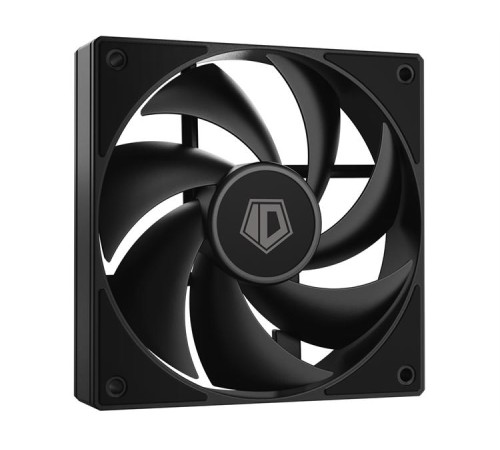 Вентилятор для корпуса ID-COOLING AF-125-K 120x120x25мм (60шт./кор, PWM, резиновые углы, черный, 500-2000об/мин)  BOX