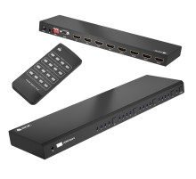 GCR Матричный переключатель HDMI, 4 устройства к 4 мониторам, 4K30Hz, HDCP 1.4, поддержка RS232, EDID