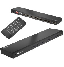 GCR Матричный переключатель HDMI, 4 устройства к 4 мониторам, 4K30Hz, HDCP 1.4, поддержка RS232, EDID