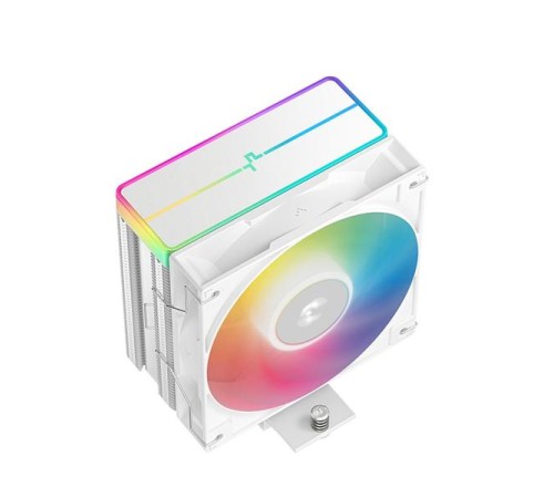 Кулер для процессора DEEPCOOL AG400 WH ARGB V2 LGA1851/1700/1200/115X/AM5/AM4 (18шт/кор, TDP 220W, PWM, ARGB Fan 120mm, 4 тепл. трубки, белый) RET (R-AG400-WHAMMN-GJD)