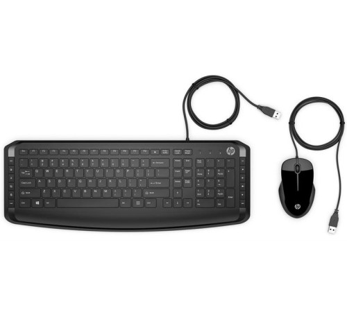 клавиатура и мышь Keyboard and Mouse HP Pavilion 200 Wired RUSS (black) cons