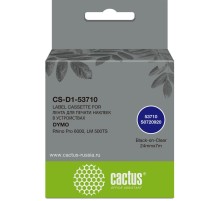 -/ Картридж ленточный Cactus CS-D1-53710 53710 черный/прозрачный для Dymo Rhino Pro 6000, LM 500TS