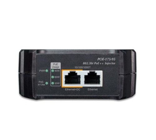 Инжектор/ PLANET POE-175-95 Single-Port 10/100/1000Mbps 802.3bt PoE++ Injector (95 Watts, 802.3bt Type-4 and PoH, PoE Usage LED) - w/ internal power Инжектор/ PLANET POE-175-95 Single-Port 10/100/1000Mbps 802.3bt PoE++ Injector (95 Watts, 802.3bt Type-4 and PoH, PoE Usage LED) - w/ internal power