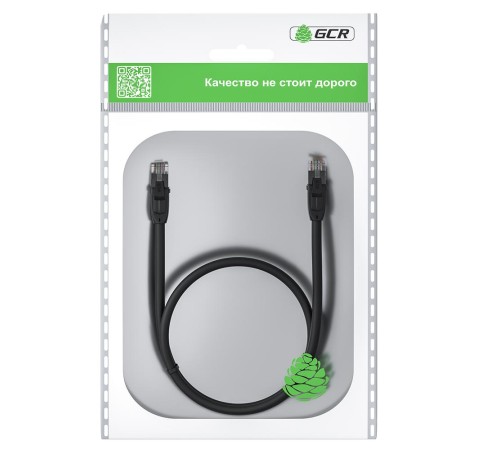 GCR Патч-корд прямой 3.0m UTP кат.6, черный, 24 AWG, ethernet high speed, RJ45, T568B, GCR-52530 GCR Патч-корд прямой 3.0m UTP кат.6, черный, 24 AWG, ethernet high speed, RJ45, T568B, GCR-52530