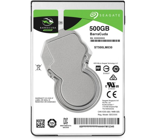 Жесткий диск/ HDD Seagate SATA 500Gb 2.5"" Barracuda 5400 128Mb 1 year warranty