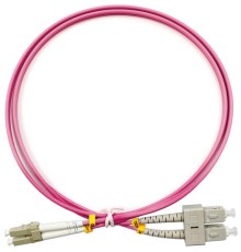 Шнур оптический Cabeus FOP-50-OM4-LC-SC-1m Шнур оптический duplex LC-SC 50/125 mm OM4 1м LSZH