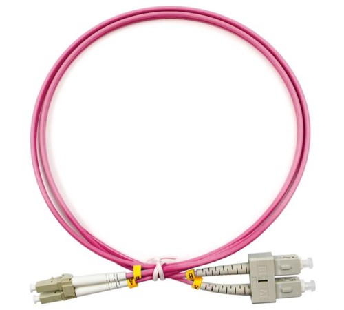 Шнур оптический Cabeus FOP-50-OM4-LC-SC-1m Шнур оптический duplex LC-SC 50/125 mm OM4 1м LSZH Шнур оптический Cabeus FOP-50-OM4-LC-SC-1m Шнур оптический duplex LC-SC 50/125 mm OM4 1м LSZH