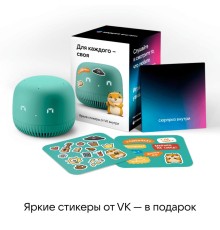Умная колонка VK Капсула Нео с голосовым помощником Марусей, зеленый, модель: Нео  (Кипр)