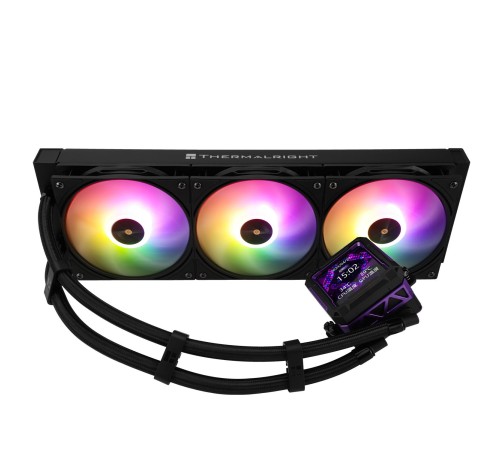 Водяное охлаждение для процессора/ Water Cooling System Thermalright Frozen Warframe Pro 360 Black Argb (360mm, Black, ARGB/ Fans: 3x120mm, 70.84CFM, 29.8dBA, 2000RPM/ Pump height 60mm, 23dBA, 3000RPM, Rad thickness 27mm/ S: 1200, 1700, 1851, 2011, 2066,
