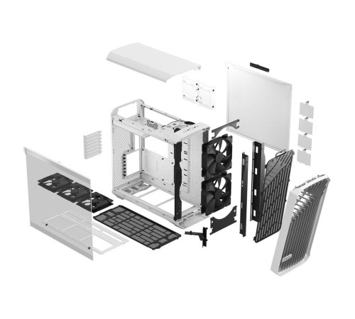 Корпус ПК без блока питания/ Case Fractal Design Torrent TG Clear Tint, Full-Tower, 2x180mm + 3x140mm, 2xUSB-A 3.2 + 1xUSB 3.2 Type-C E-ATX, SSI-CEB, SSI-EEB, ATX, mATX, mITX White