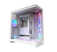 Корпус без блока питания/ Case NZXT H9 Flow RGB+ (2025), Midi-Tower, TG, 6x140mm RGB + 1x120mm RGB, 2xUSB-A 3.2 + 1xUSB-C 3.2, E-ATX, ATX, mATX, mITX White