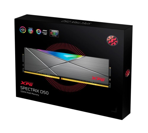 Модуль памяти ADATA 16GB (2 x 8Gb) DDR4 UDIMM, XPG SPECTRIX D50, 3600MHz CL18-22-22, 1.4V, RGB + Серый Радиатор (Вскрытая упаковка) Модуль памяти ADATA 16GB (2 x 8Gb) DDR4 UDIMM, XPG SPECTRIX D50, 3600MHz CL18-22-22, 1.4V, RGB + Серый Радиатор (Вскрытая упаковка)