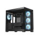 Корпус без блока питания/ Case PCCooler C3T700 ARGB BK, Midi-Tower, TG, 4x120mm ARGB, 1xUSB-A 3.0 + 1xUSB-A 2.0 + 1xUSB-C, ATX, mATX, mITX Black