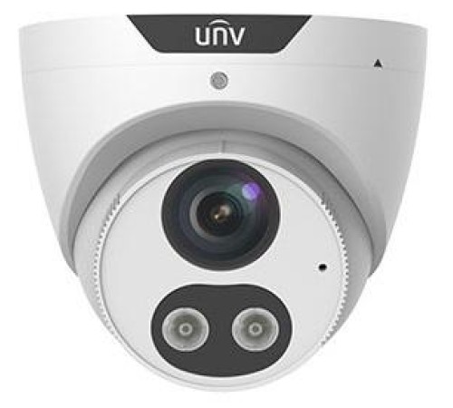 Камера Uniview Видеокамера IP купольная, 1/2.7" 4 Мп КМОП @ 30 к/с, ИК-подсветка и тревожная подсветка видимого спектра до 30м., LightHunter 0.003 Лк @F1.6, объектив 2.8 мм, WDR, 2D/3D DNR, Ultra 265, H.265,