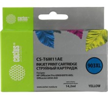 -/ Картридж струйный Cactus CS-T6M11AE №903XL(есть ограничения по прошивке) желтый (10мл) для HP OJP 69