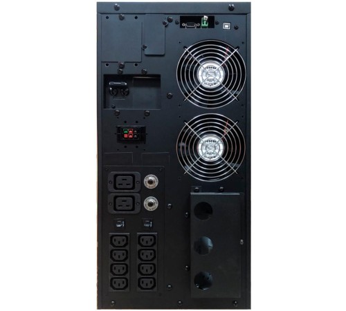 ИБП Powercom MAC-10K, двойного преобразования, 10KВА, 10KВт, LCD, Tower, 8 розеток IEC320 C13 с резервным питанием, 2 розетки C19, клеммная колодка, USB, RS-232, слот под SNMP карту, EPO, защита RJ45, ШхГхВ 257х590х570мм., вес 88.4кг./ UPS Powercom MAC-10