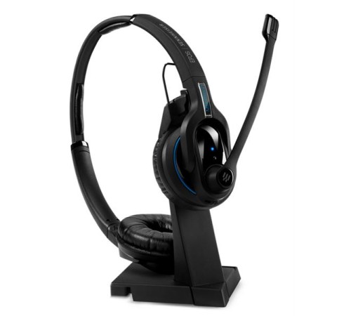 Гарнитура EPOS IMPACT MB Pro 2 UC ML, двусторонняя беспроводная гарнитура Bluetooth, подставка и Bluetooth USB-адаптер в комплекте (Sennheiser MB PRO 2 UC ML, 506046)