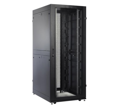ЦМО Шкаф серверный ПРОФ напольный 42U (800x1200) дверь перфор., задние двойные перфор., черный, в сборе ЦМО Шкаф серверный ПРОФ напольный 42U (800x1200) дверь перфор., задние двойные перфор., черный, в сборе