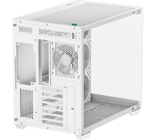 корпус Deepcool CG530 4F WH без БП, боковое окно (панорама), 3x120мм ARGB Reverse вентилятора на боковой стенке, 1x120мм ARGB вентилятор сзади, белый, ATX