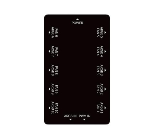 концентратор Ocypus Delta EH10 BK, 10 ports FAN/ARGB Hub