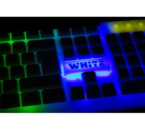 Defender Проводная игровая клавиатура White GK-172 RU,радуж. подсветка,104 кнопки
