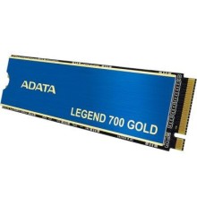 Твердотельный накопитель/ ADATA SSD LEGEND 700 GOLD, 1024GB, M.2(22x80mm), NVMe 1.4, PCIe 3.0 x4, 3D NAND, R/W 2000/1600MB/s, IOPs 130 000/280 000, TBW 320, DWPD 0.3, with Heat Sink (3 года)