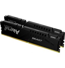 Память оперативная/ Kingston 32GB 5200MT/s DDR5 CL40 DIMM (Kit of 2) FURY Beast Black XMP