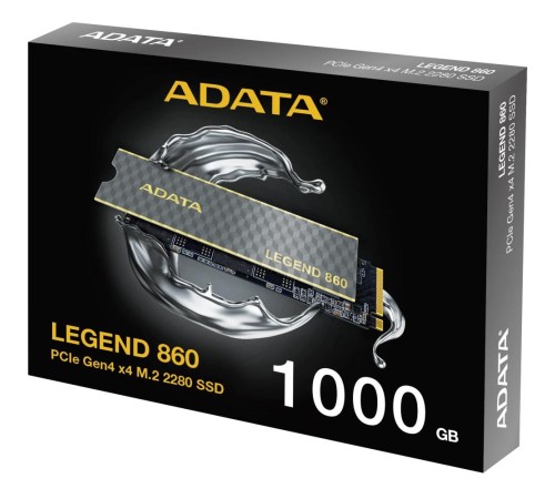 Твердотельный накопитель/ ADATA SSD LEGEND 860, 1000GB, M.2(22x80mm), NVMe 1.4, PCIe Gen 4x4, 3D NAND, R/W 6000/4000MB/s, IOPs н.д./н.д., TBW 320, DWPD 0.2 (5 лет) Твердотельный накопитель/ ADATA SSD LEGEND 860, 1000GB, M.2(22x80mm), NVMe 1.4, PCIe Gen 4x4, 3D NAND, R/W 6000/4000MB/s, IOPs н.д./н.д., TBW 320, DWPD 0.2 (5 лет)