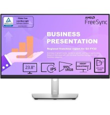 Монитор Dell 23,8" P2422HE S/BK (IPS;16:9;250cd/m2;1000:1;5ms;1920x1080x60Hz;178/178;VGA; HDMI; DP(In); DP(Out); 1xUSB-C; 4xUSB; RJ45; HAS; Swiv; Tilt; Swiv; Pivot; VESA)